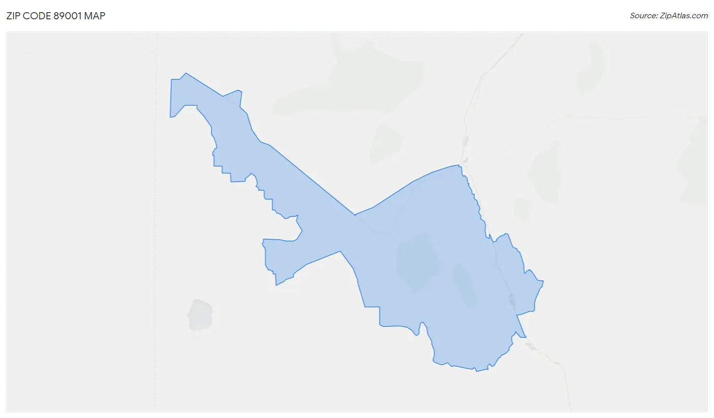 Zip Code 89001 Map