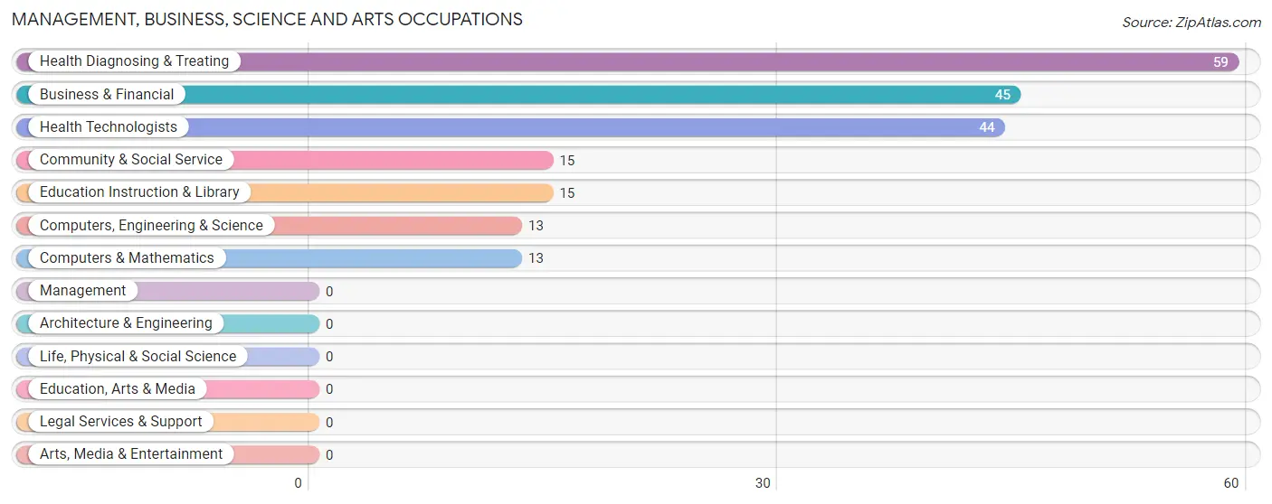 Management, Business, Science and Arts Occupations in Zip Code 89018