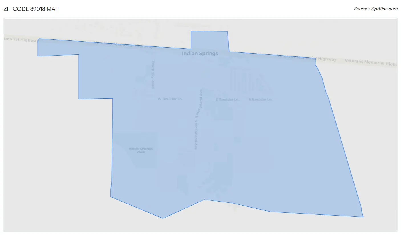 Zip Code 89018 Map