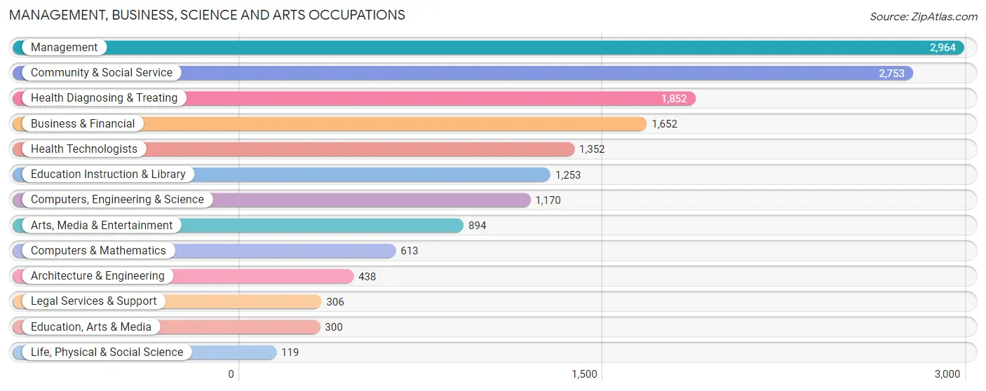 Management, Business, Science and Arts Occupations in Zip Code 89117