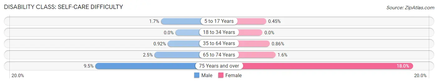 Disability in Zip Code 89149: <span>Self-Care Difficulty</span>