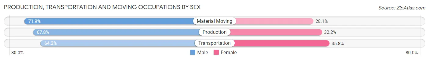 Production, Transportation and Moving Occupations by Sex in Zip Code 89423