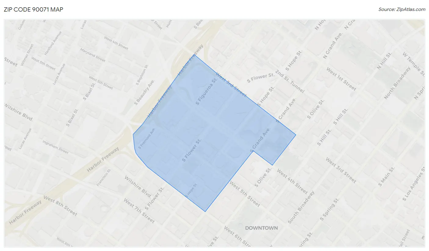 Zip Code 90071 Map