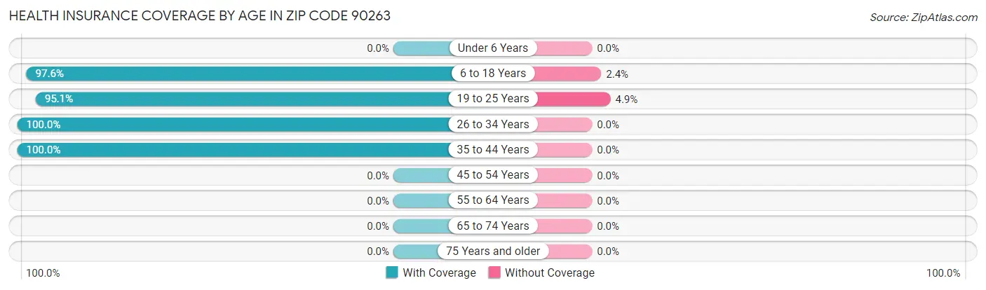 Health Insurance Coverage by Age in Zip Code 90263