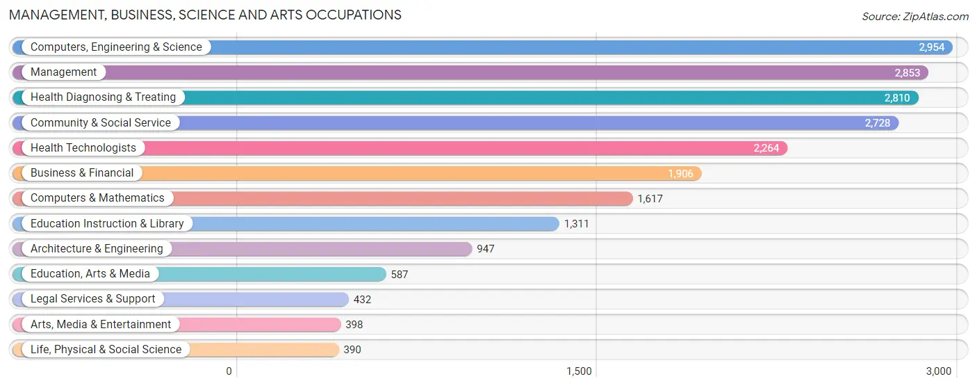 Management, Business, Science and Arts Occupations in Zip Code 90703