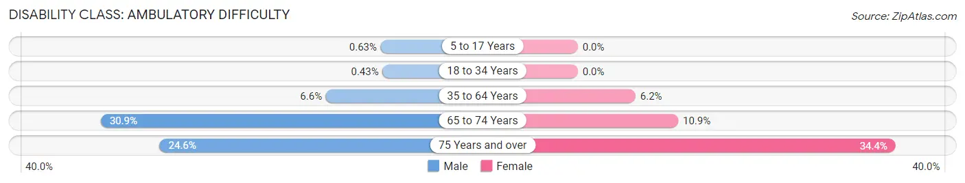 Disability in Zip Code 90746: <span>Ambulatory Difficulty</span>