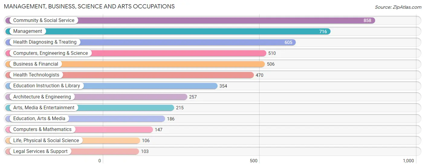 Management, Business, Science and Arts Occupations in Zip Code 90755