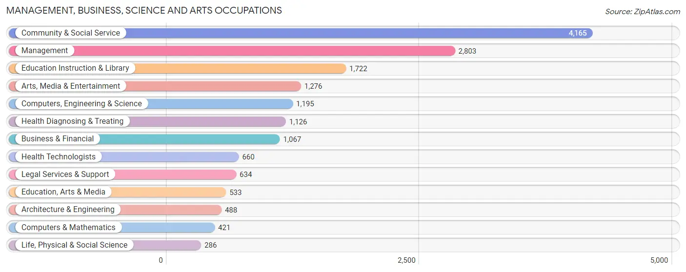 Management, Business, Science and Arts Occupations in Zip Code 91001