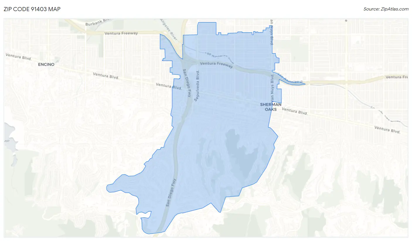 Zip Code 91403 Map