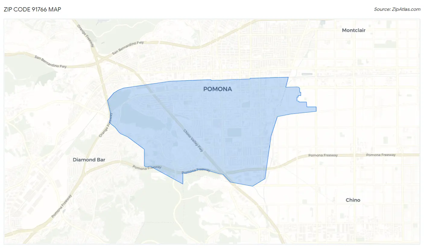 Zip Code 91766 Map