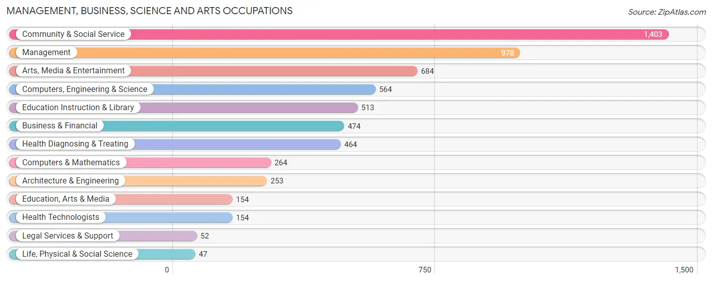 Management, Business, Science and Arts Occupations in Zip Code 91945