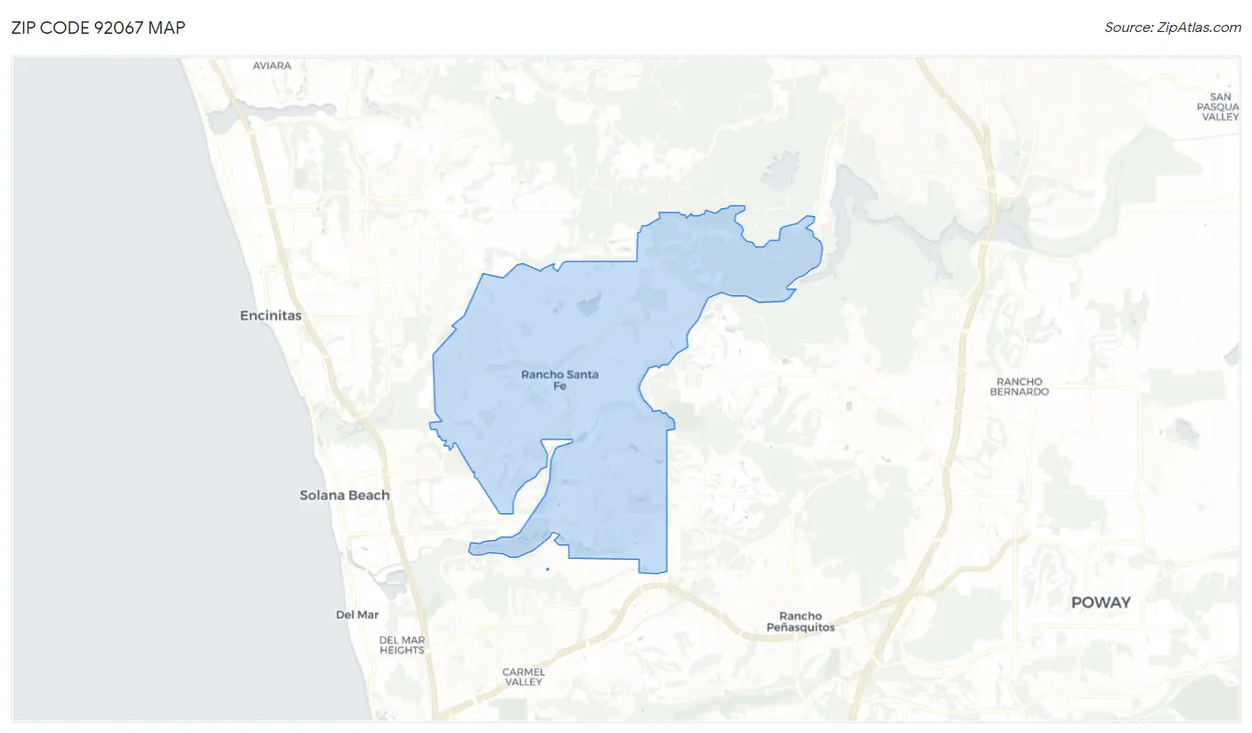 Zip Code 92067 Map