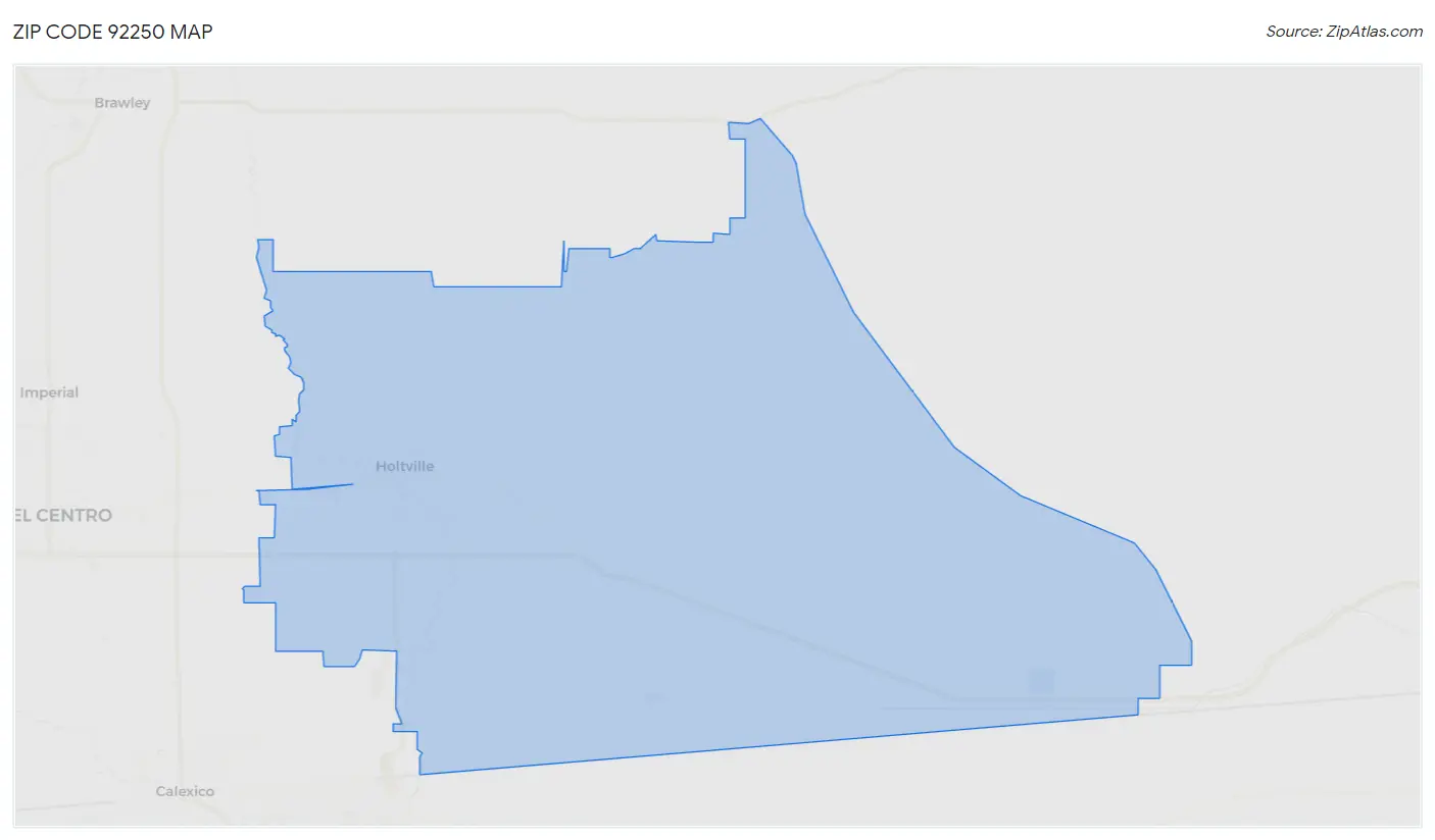 Zip Code 92250 Map