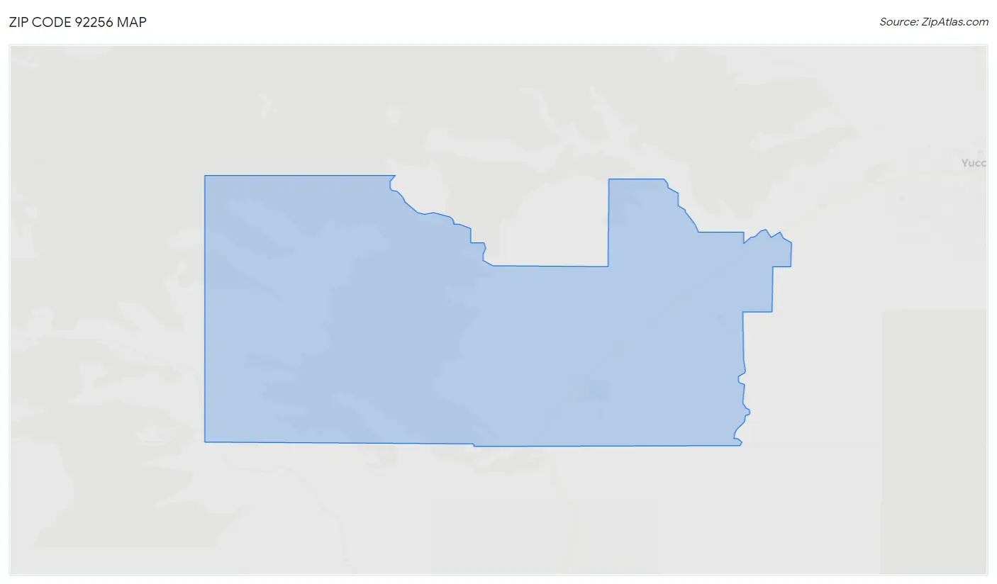 Zip Code 92256 Map