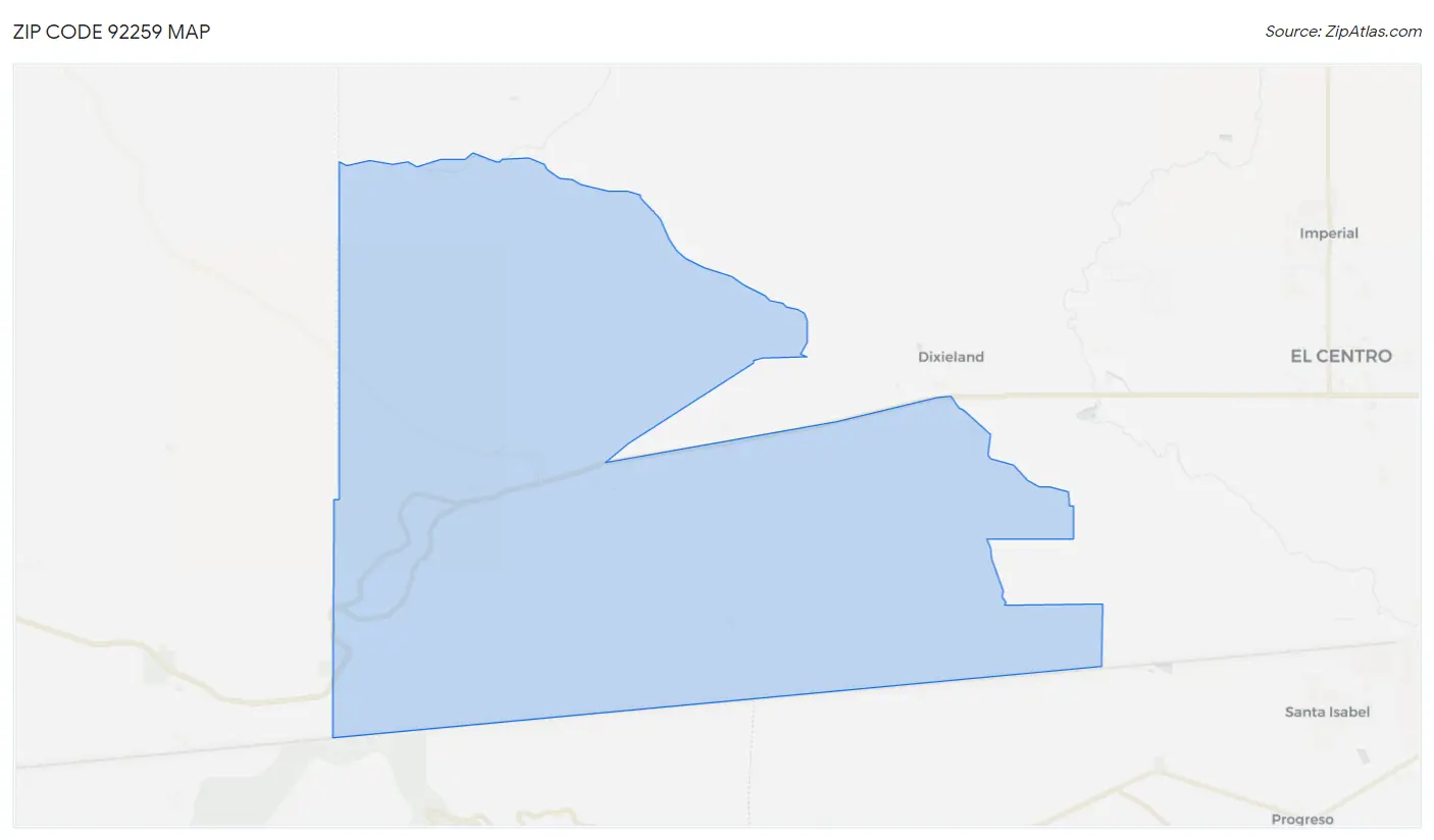 Zip Code 92259 Map