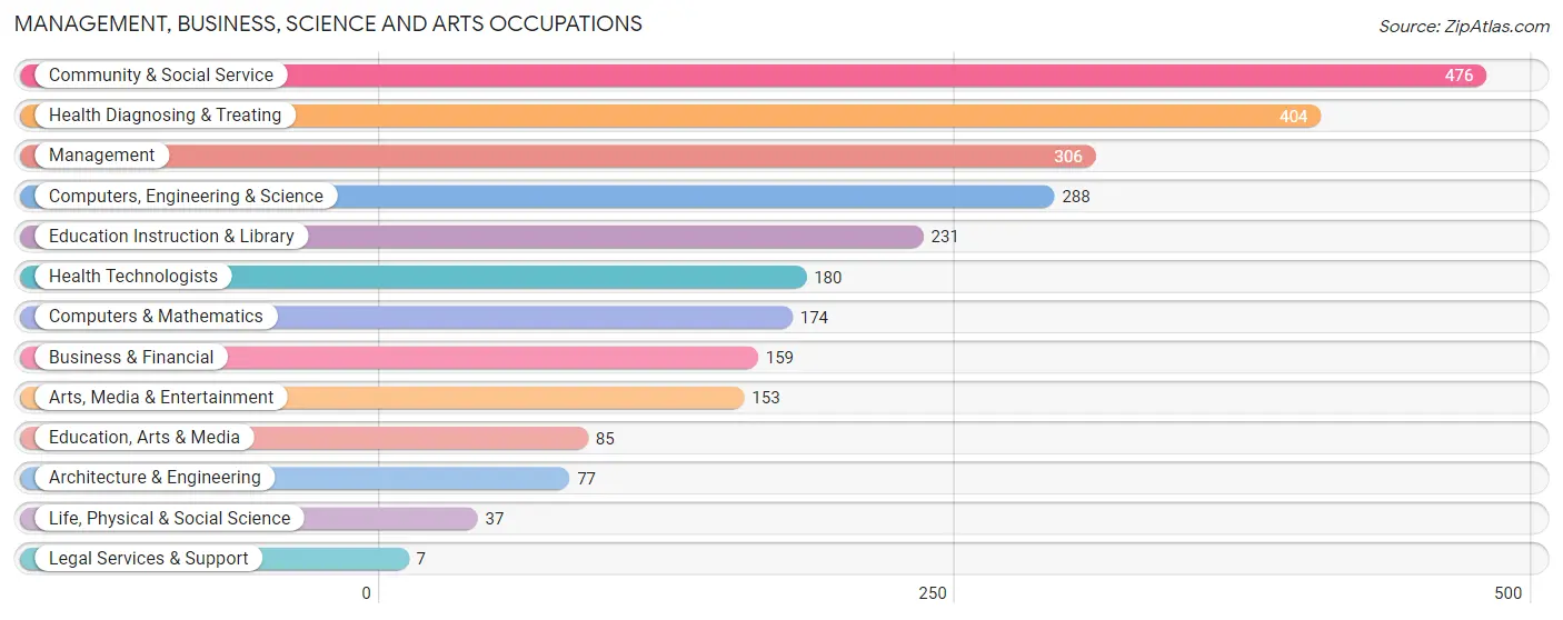 Management, Business, Science and Arts Occupations in Zip Code 92359