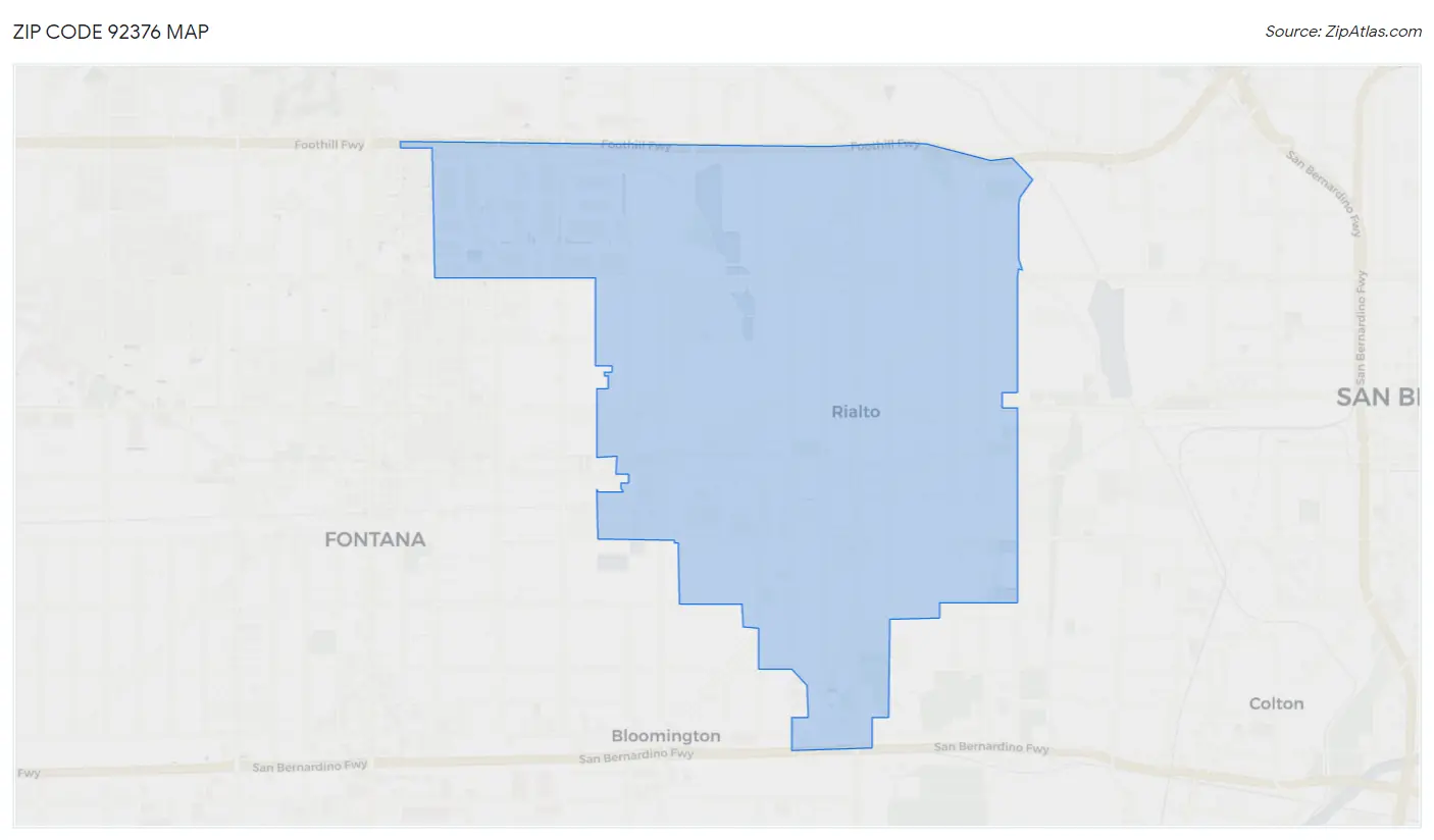 Zip Code 92376 Map