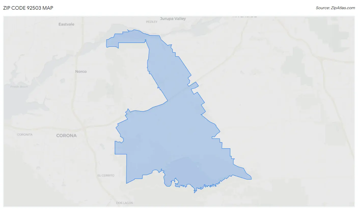 Zip Code 92503 Map