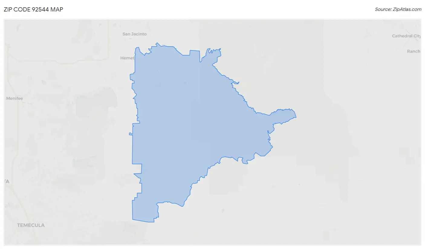 Zip Code 92544 Map