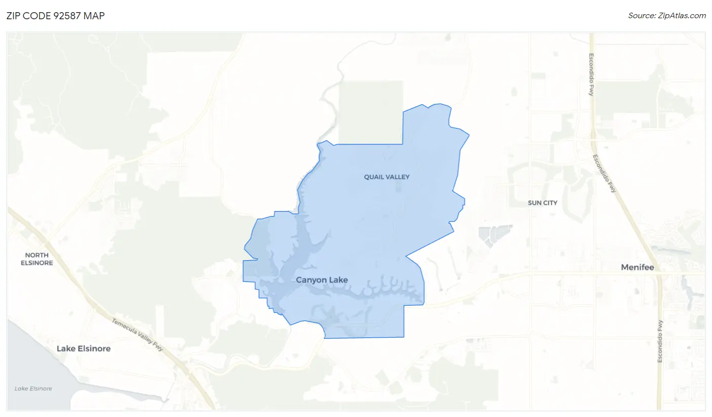 Zip Code 92587 Map