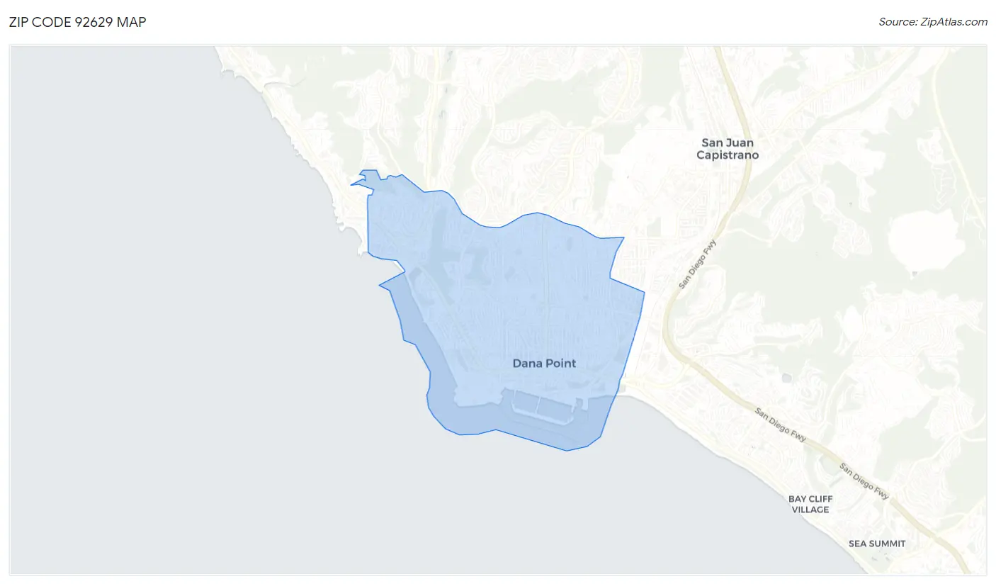 Zip Code 92629 Map