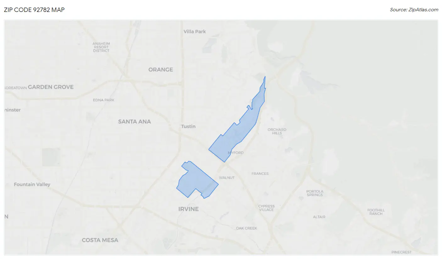 Zip Code 92782 Map