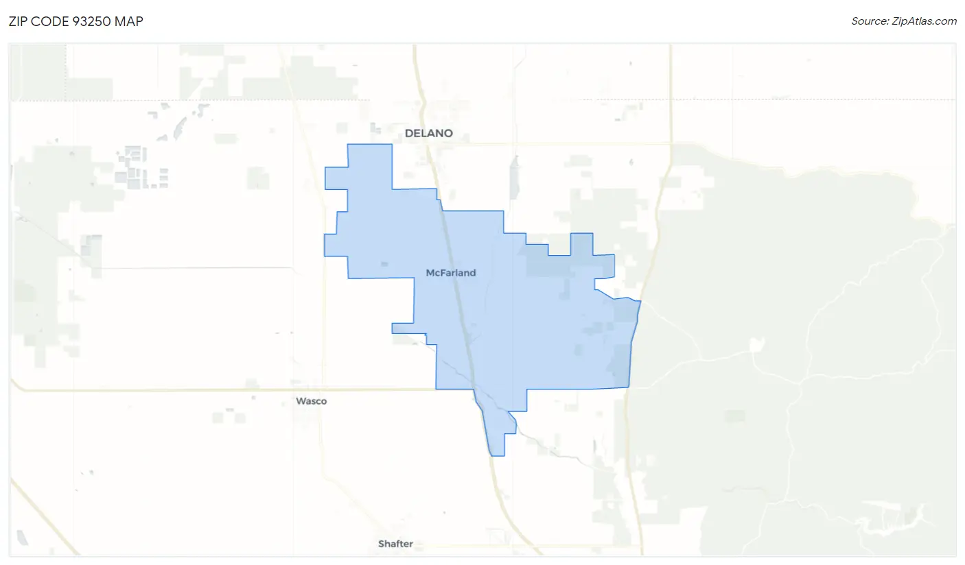 Zip Code 93250 Map