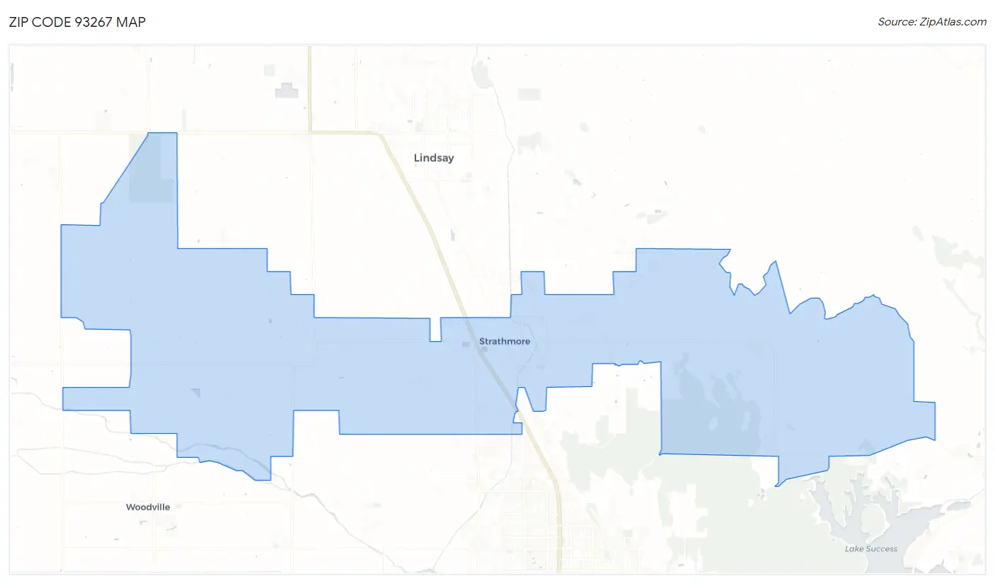 Zip Code 93267 Map