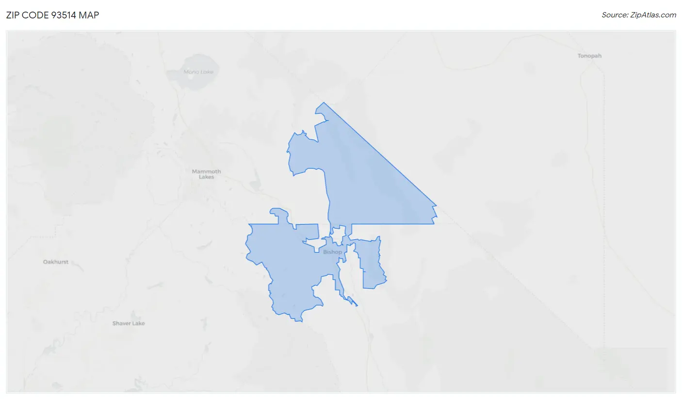 Zip Code 93514 Map