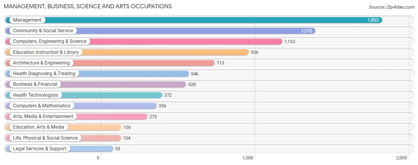 Management, Business, Science and Arts Occupations in Zip Code 93561