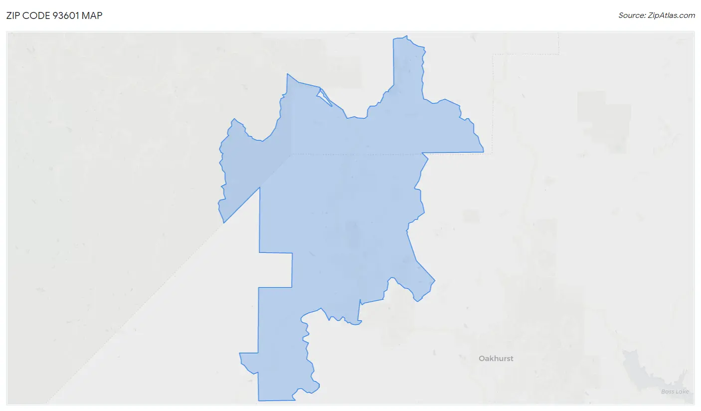 Zip Code 93601 Map