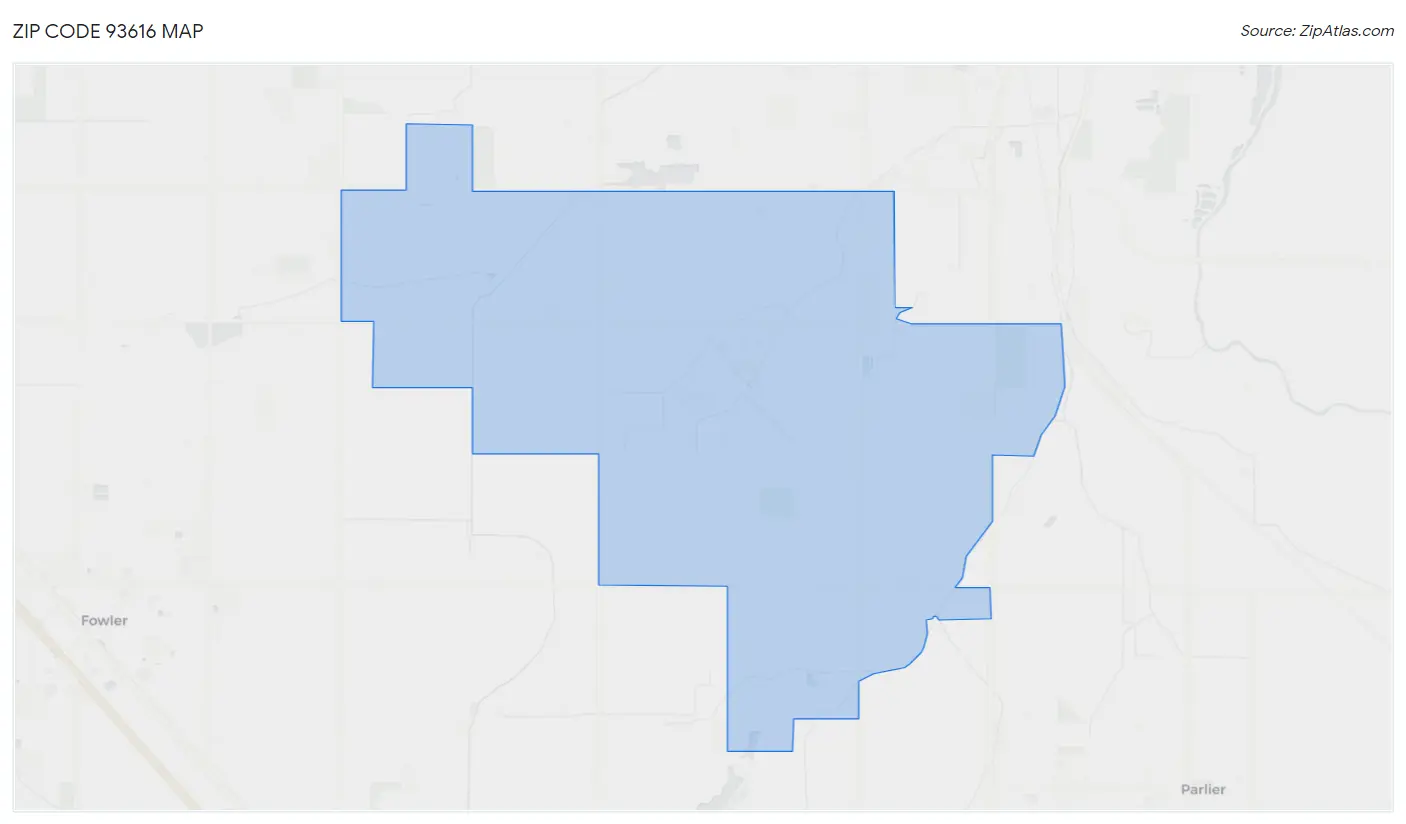 Zip Code 93616 Map