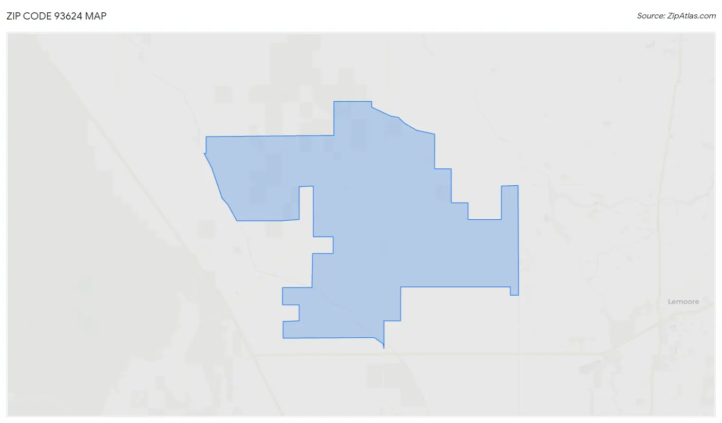 Zip Code 93624 Map