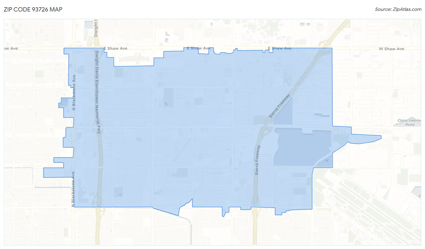 Zip Code 93726 Map