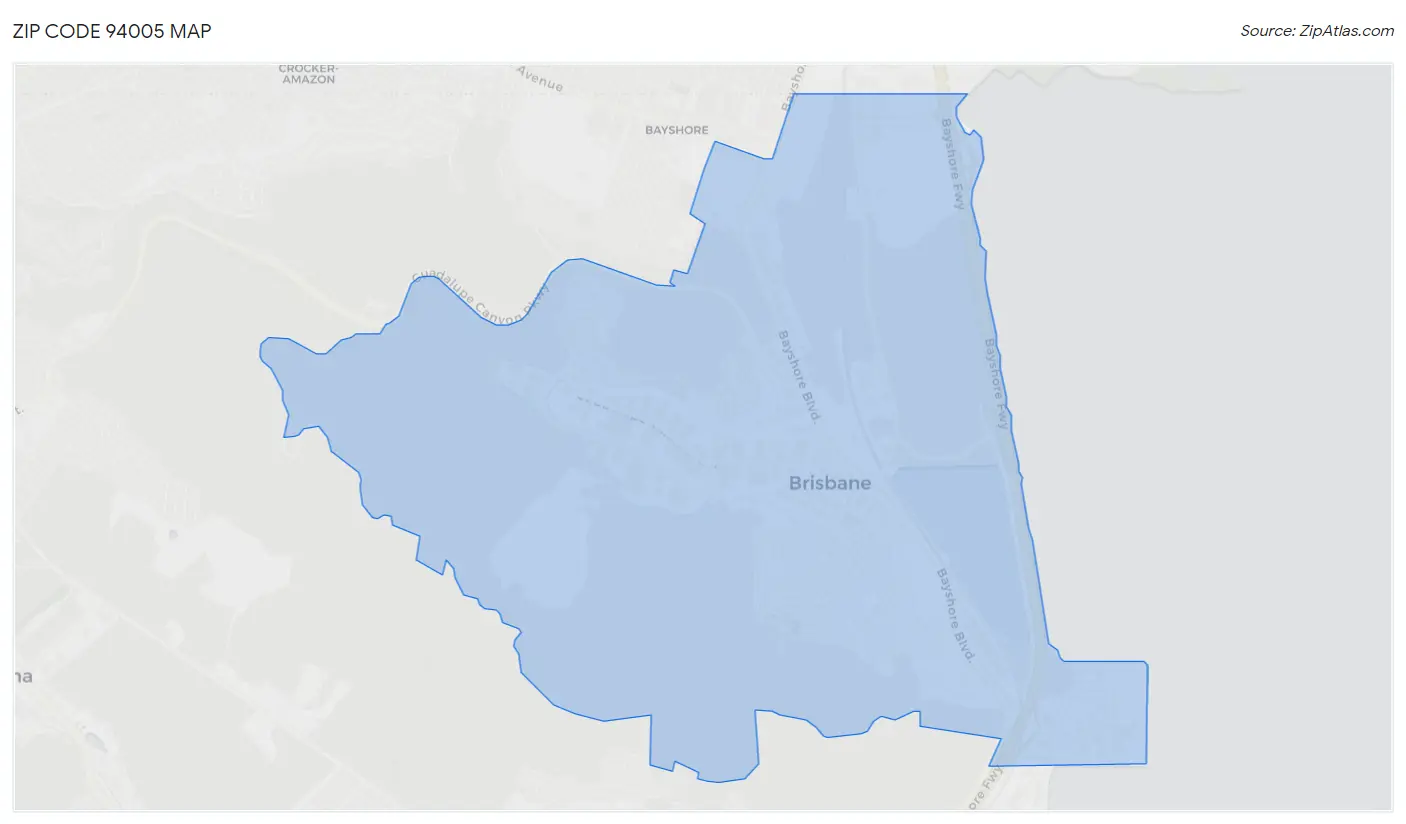 Zip Code 94005 Map