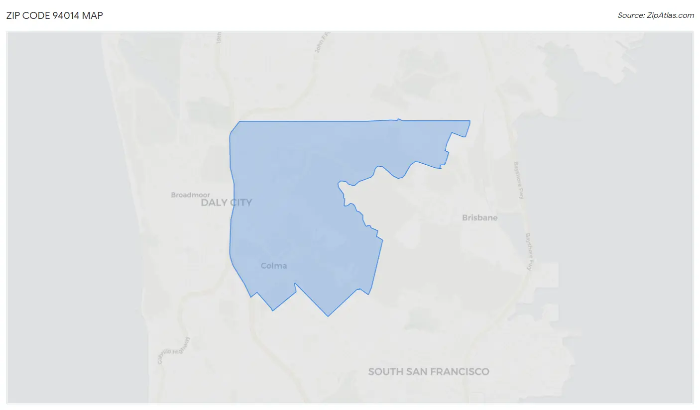 Zip Code 94014 Map