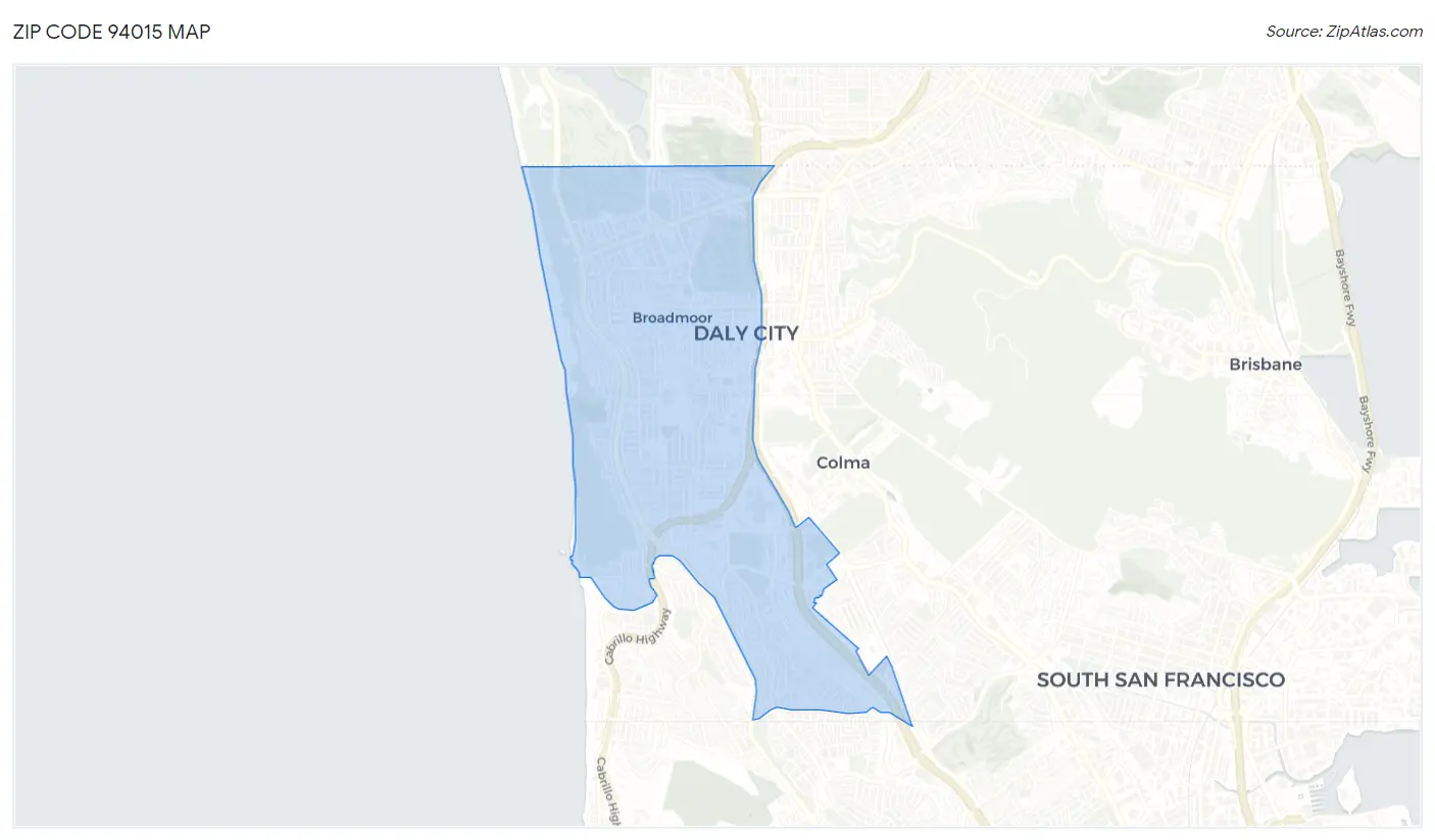 Zip Code 94015 Map