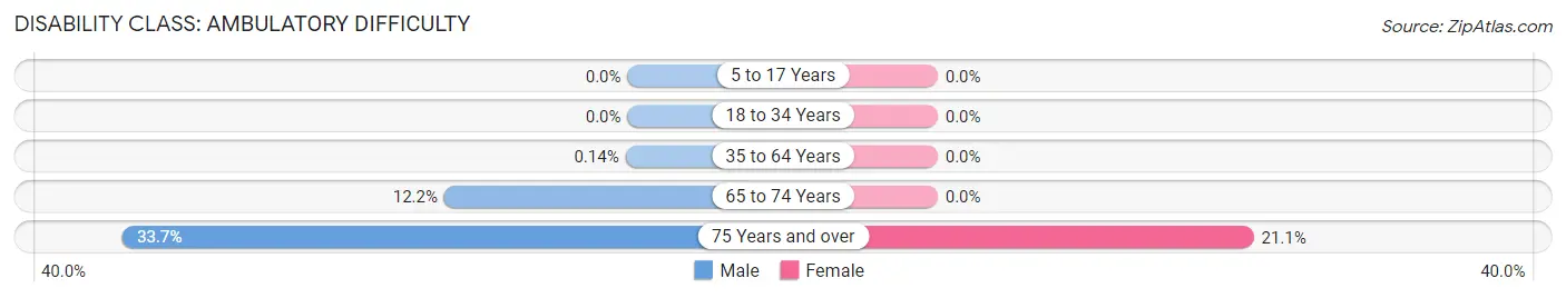 Disability in Zip Code 94304: <span>Ambulatory Difficulty</span>