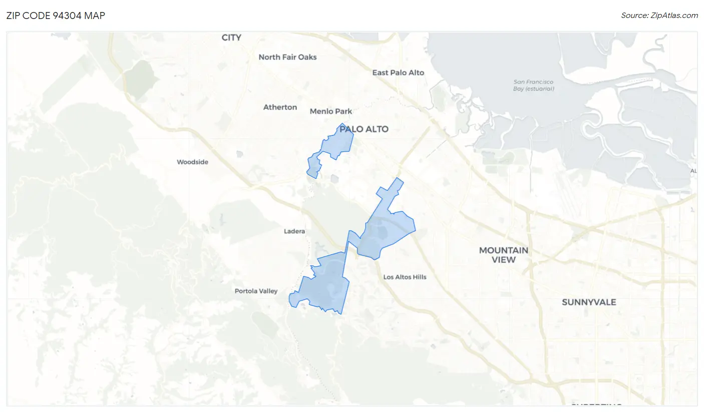 Zip Code 94304 Map