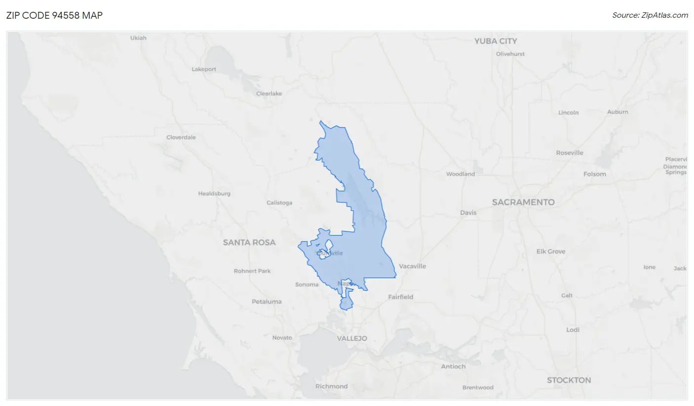 Zip Code 94558 Map