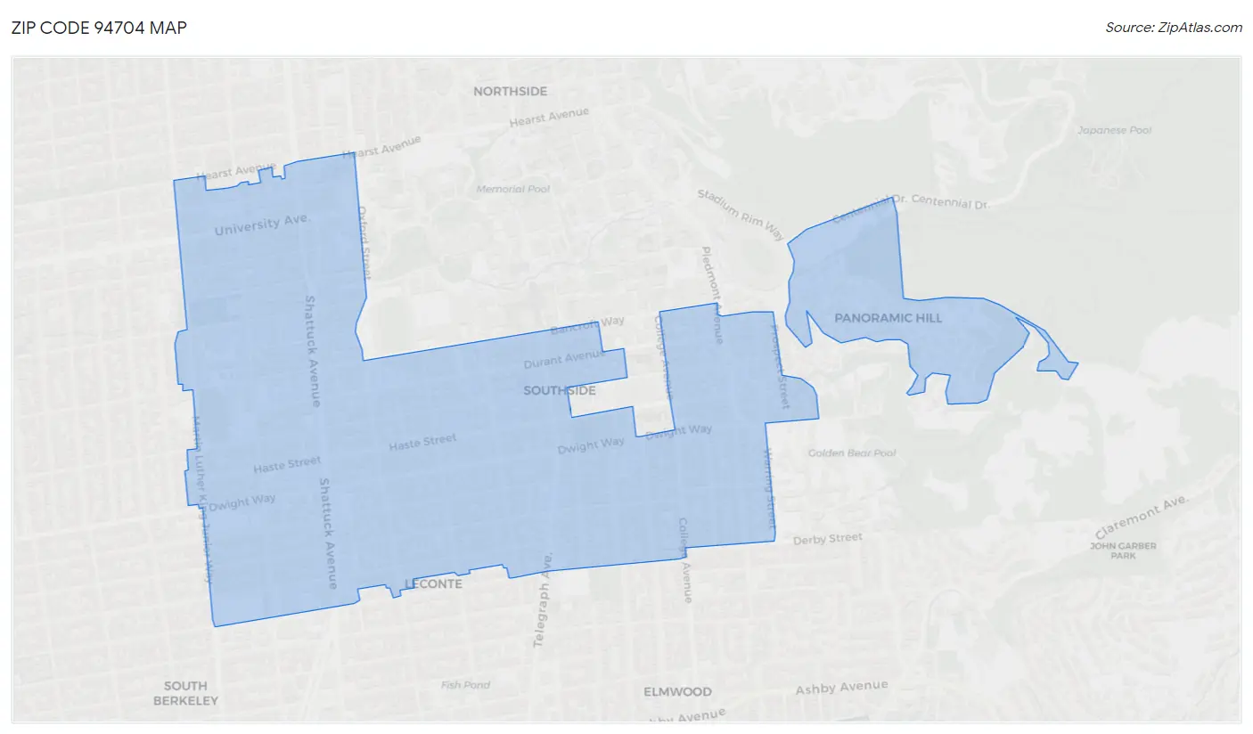 Zip Code 94704 Map