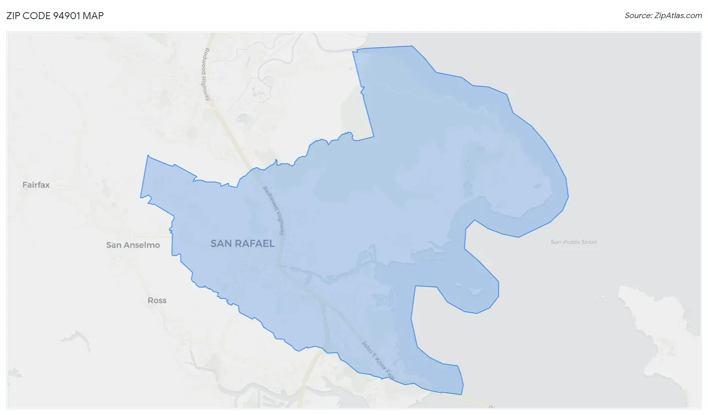 Zip Code 94901 Map