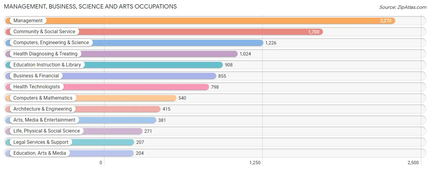 Management, Business, Science and Arts Occupations in Zip Code 95003