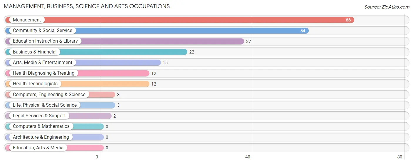 Management, Business, Science and Arts Occupations in Zip Code 95017