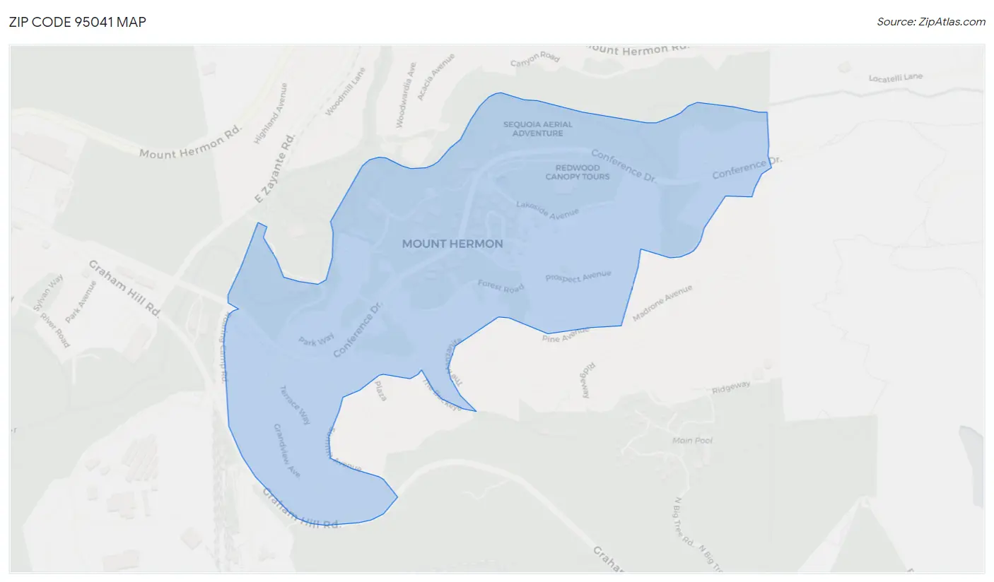 Zip Code 95041 Map