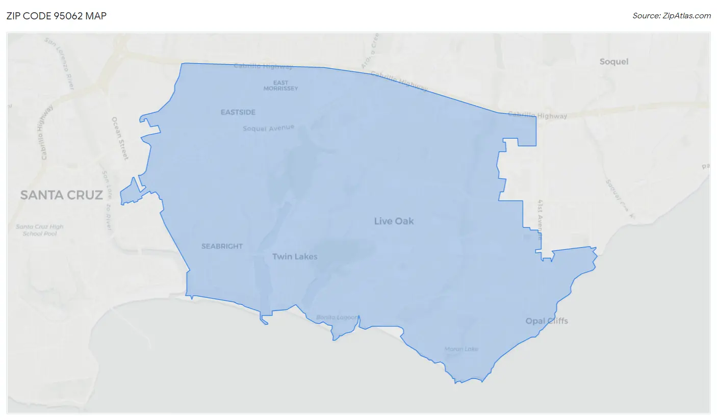 Zip Code 95062 Map