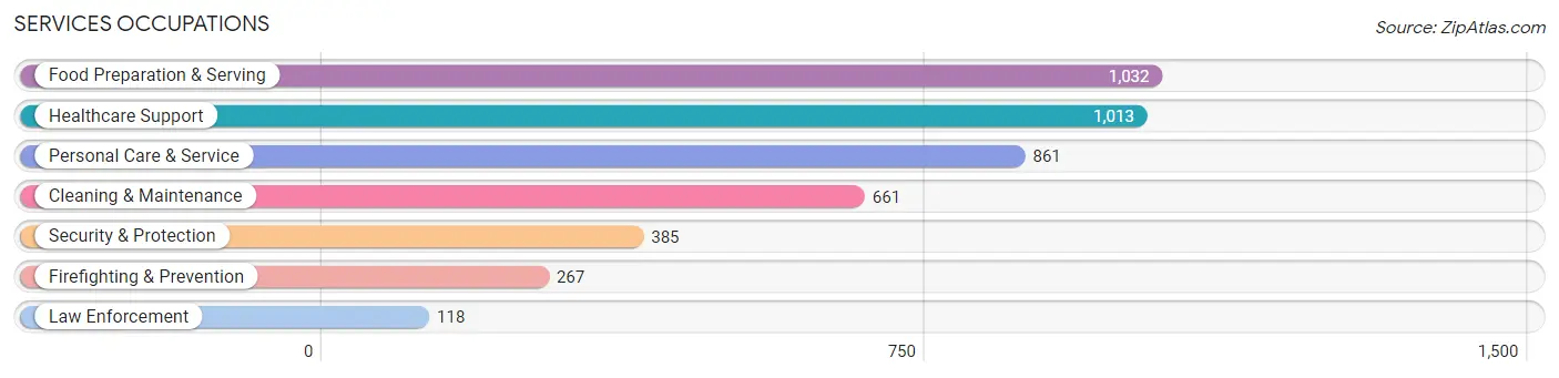 Services Occupations in Zip Code 95136