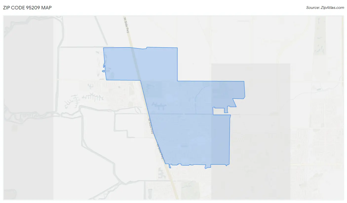 Zip Code 95209 Map