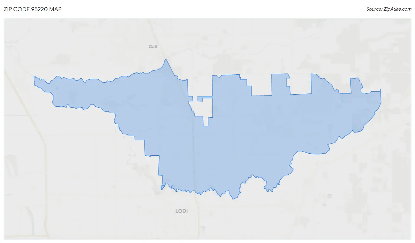 Zip Code 95220 Map