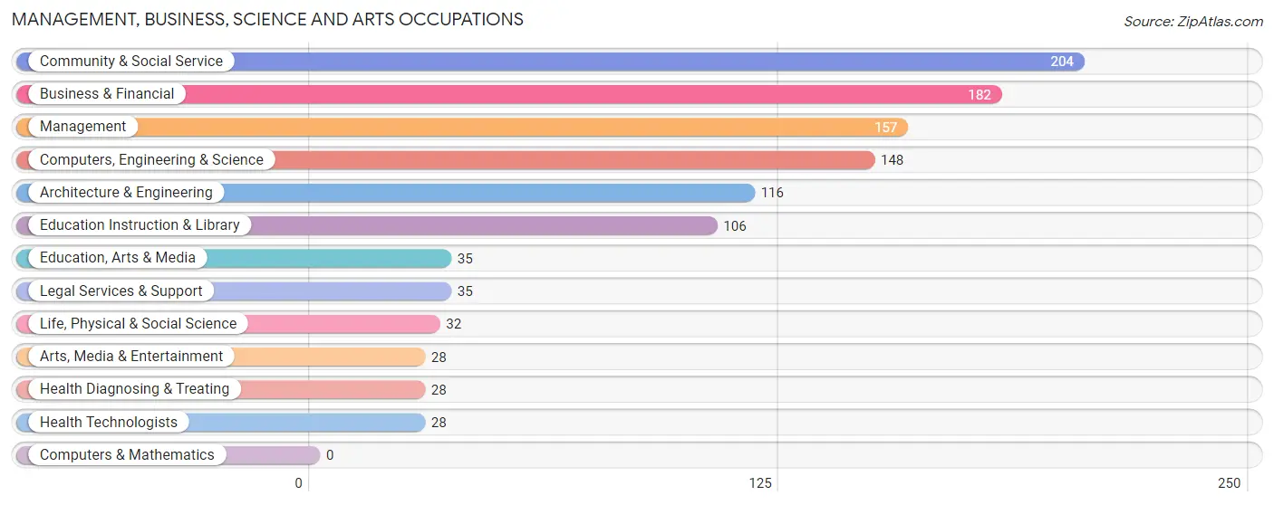 Management, Business, Science and Arts Occupations in Zip Code 95247